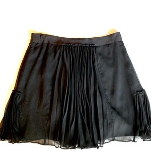 Coach Pleated In Black Polyester Skirt, size 8